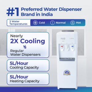 ATLANTIS FROSTY PLUS | 5L/Hour Cooling Capacity | Glass Push-Pull Taps |  Hot, Normal & Cold Water