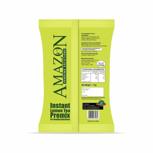 Instant lemon tea powder premix back