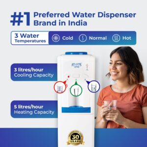 ATLANTIS ONE | Unique Single Outlet Design | Smart Push Buttons | Hot, Normal & Cold Water | 3L/Hour Cooling Capacity | Child Lock