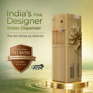 Atlantis Signature Floor Standing Water Dispenser | Designer Series | Hot, Normal & Cold | Luxury Art Finish | Top Push Buttons | Child Safety Lock | Silent Operation | BIS Certified | Office & Home Hover Image